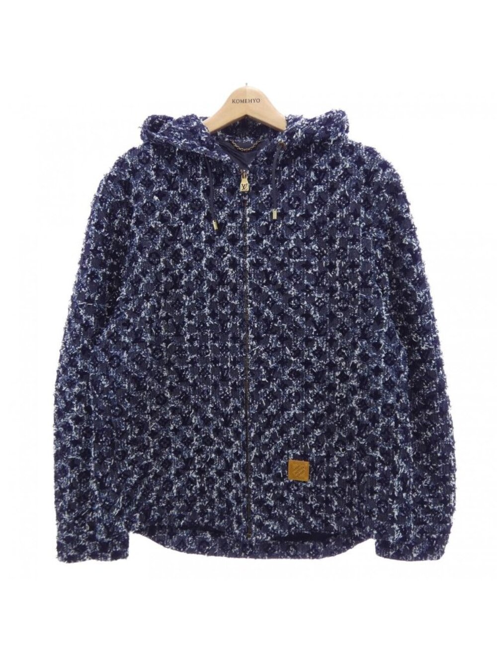 Louis Vuitton Flocked Monogram Denim Hoodie